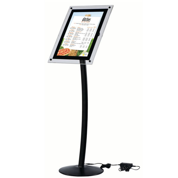 A4 ! A3 Black Illuminated Menu Display Stand White Light Display